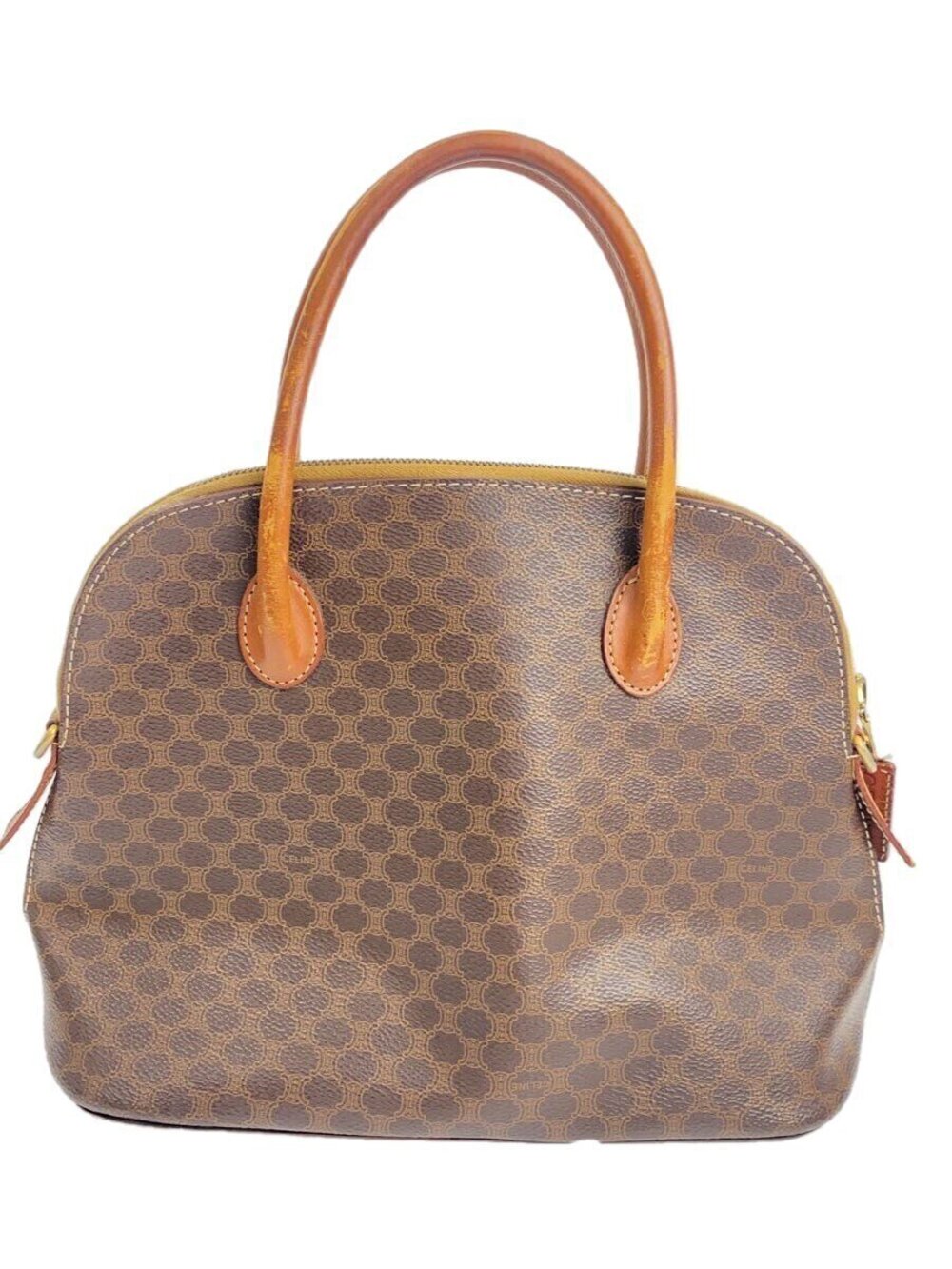 Celine Brown Macadam Dome 2Way Bag brown